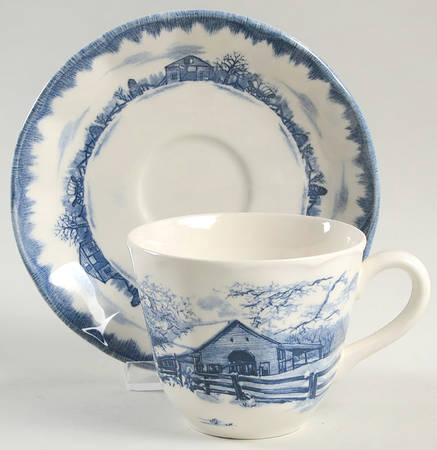 Riverwood Flat Cup & Saucer Set