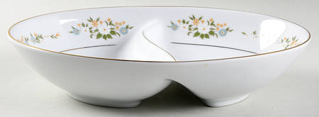 Serenade 10" Oval Divided Vegetable Bowl