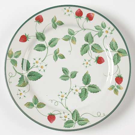 Strawberry Fair (Green Trim) Salad Plate by International