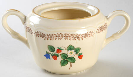 Strawberry Patch Sugar Bowl No Lid