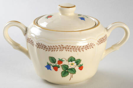 Strawberry Patch Sugar Bowl & Lid