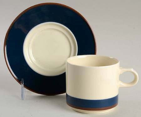 Success Cobalt Blue Flat Cup & Saucer Set