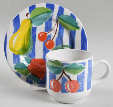 Summer Fruit Flat Cup & Saucer Set