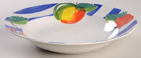 Summer Fruit Large Rim Soup Bowl