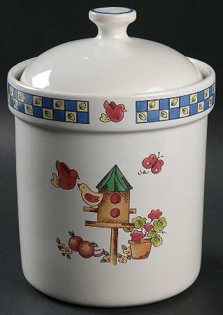 Sunshine Garden Large Canister & Lid