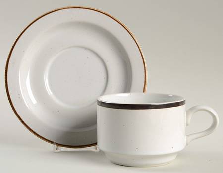Sunburst Flat Cup & Saucer Set