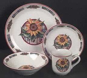 Sunflower 4 Piece Place Setting