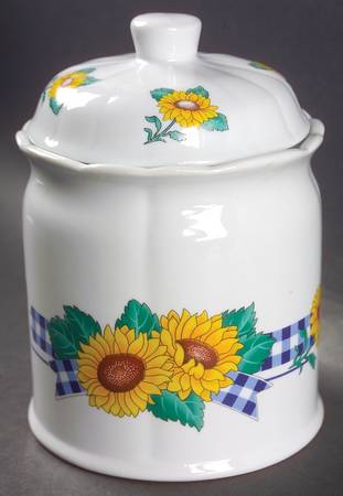 Sunflower Large Canister & Lid