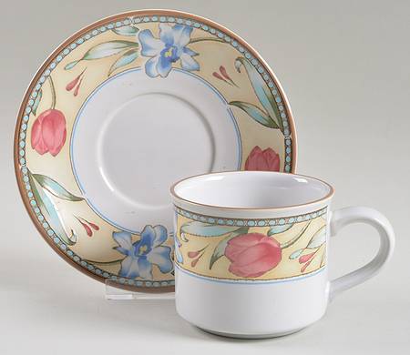 Sunlit Style Flat Cup & Saucer Set