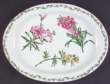 Terrace Blossoms 13" Oval Serving Platter