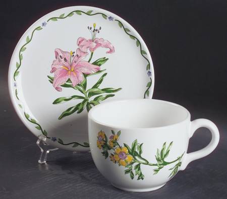 Terrace Blossoms Breakfast Cup & Saucer Set