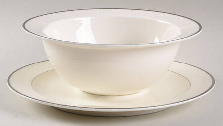 Thomasville Cream Gravy Boat with Attached Underplate
