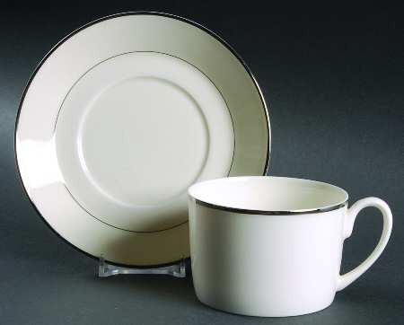 Thomasville Cream Flat Cup & Saucer Set