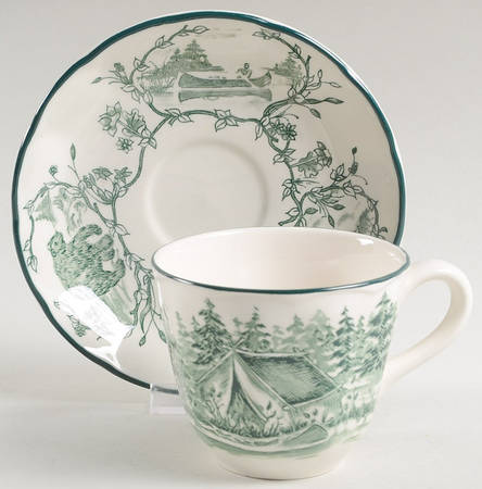 Timberlake Camp Flat Cup & Saucer Set