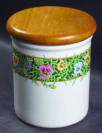 Velvet Faces Medium Canister & Wood Lid