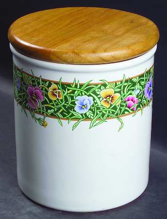 Velvet Faces Extra Large Canister & Wood Lid