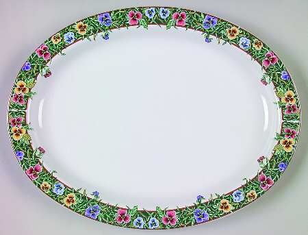 Velvet Faces 13" Oval Serving Platter