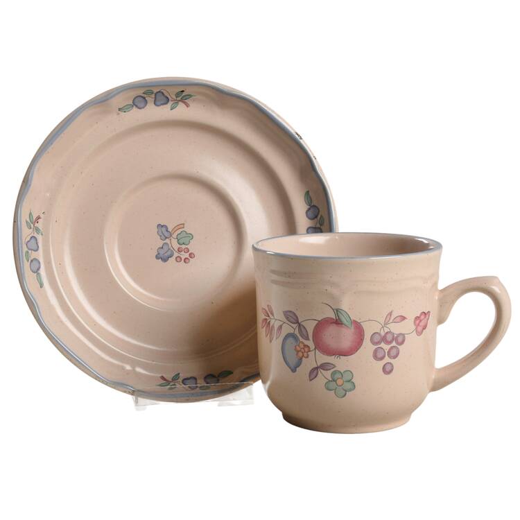 Welcome Home Flat Cup & Saucer Set