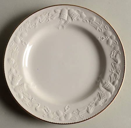 White Christmas Salad Plate