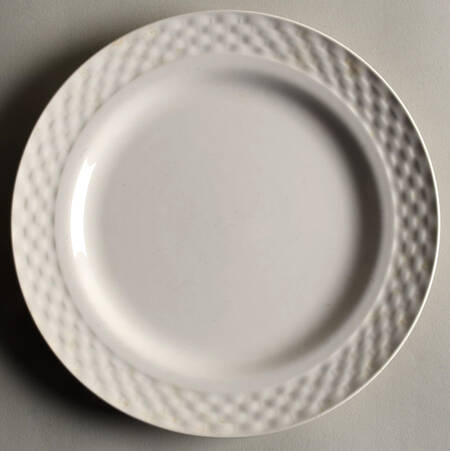 White Wicker Salad Plate
