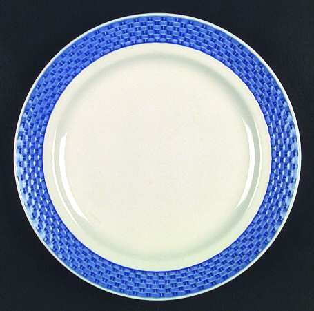 Wicker Blue Dinner Plate
