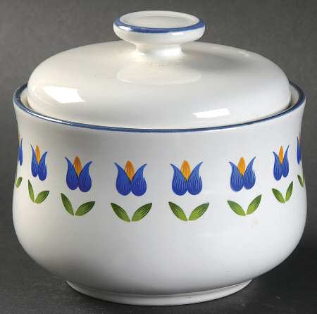 Young Tulips Sugar Bowl & Lid