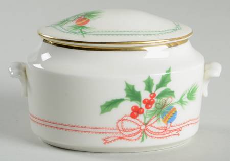 Yuletide Seasons Sugar Bowl & Lid