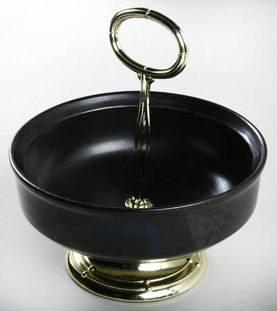 Blue Ridge 6"-7" Handled Footed Nut Dish HC