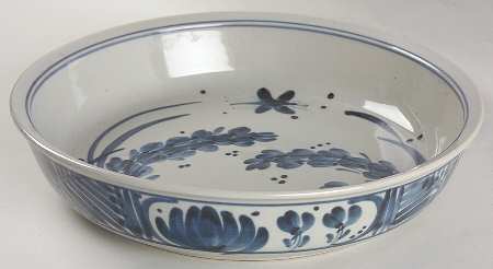 Martha's Flowers Round Shallow Bowl