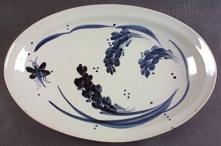 Martha's Flowers 15" Oval Serving Platter