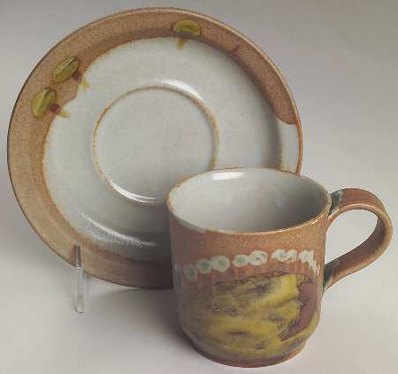 Over The Hills Flat Cup & Saucer Set