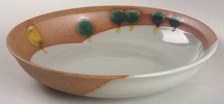Over The Hills Shallow Round Vegetable Bowl