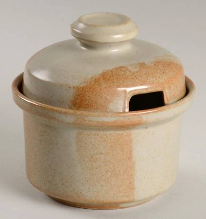 White Top Sugar Bowl & Lid