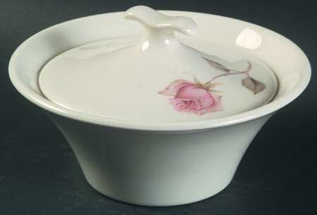Beige Rose (Coupe) Sugar Bowl & Lid