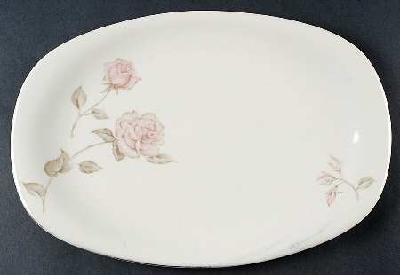Beige Rose (Coupe) 11" Oval Serving Platter