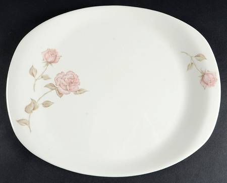 Beige Rose (Coupe) 13" Oval Serving Platter