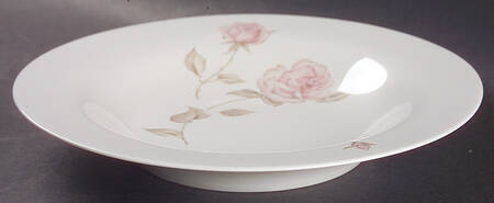 Beige Rose (Rim) Large Rim Soup Bowl