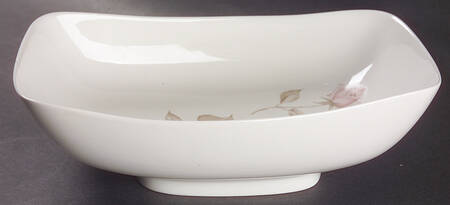 Beige Rose (Rim) 9" Rectangular Vegetable Bowl