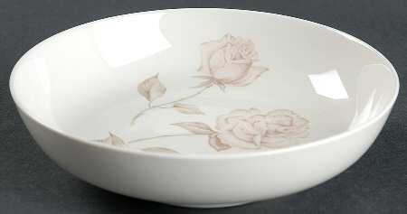 Beige Rose (Rim) Coupe Cereal Bowl