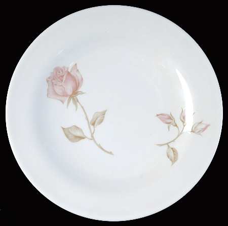Beige Rose (Rim) Bread & Butter Plate