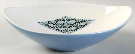 Blue Diamonds Lugged Soup Bowl