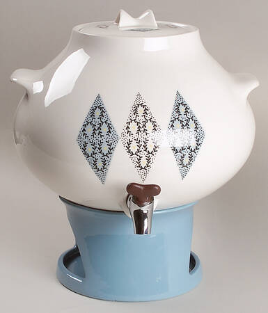 Blue Diamonds 3-Piece Samovar with Stand Set