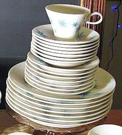 Blue Petals Flat Cup & Saucer Set