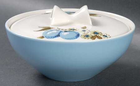 Blue Vineyard Sugar Bowl & Lid