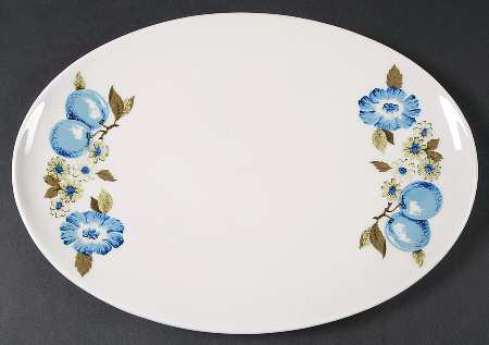 Blue Vineyard 12" Oval Serving Platter