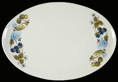 Blue Vineyard 15" Oval Serving Platter