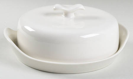 Bridal White Round Covered Butter