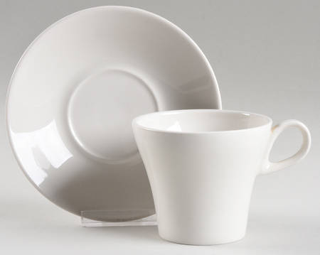 Bridal White Flat Cup & Saucer Set