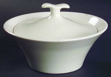 Bridal White Sugar Bowl & Lid