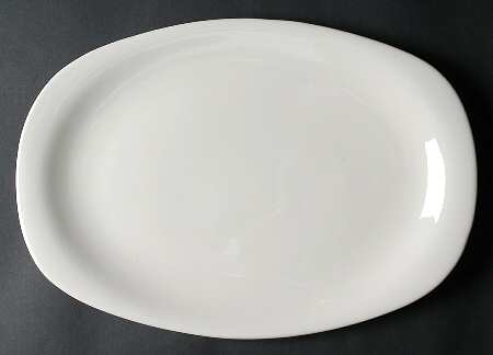 Bridal White 15" Oval Serving Platter